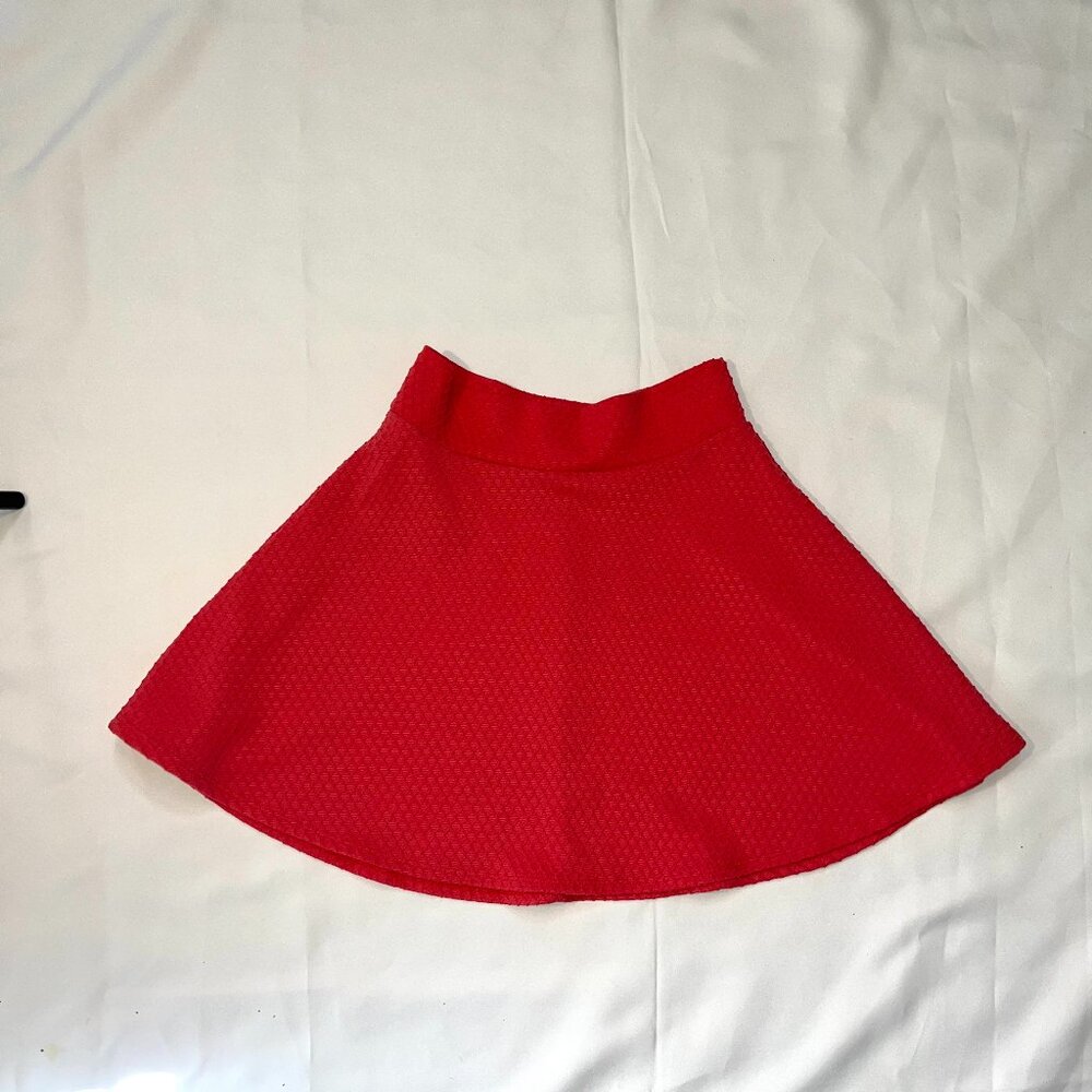 Charlotte Russe Coral Flared Skirt Size M